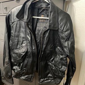 Vintage Byrnes & Baker Black Leather Jacket M
